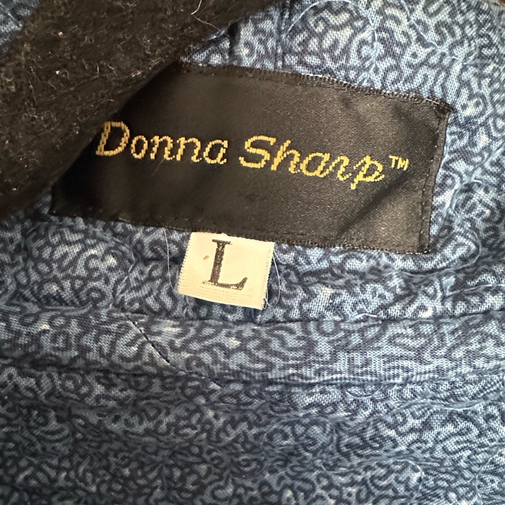 Donna Sharp Blue Patchwork Quilted Jacket - image 2